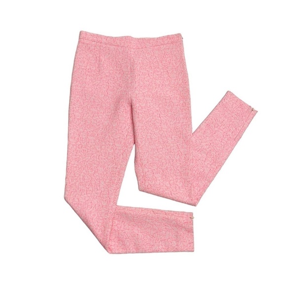 MAISON Kitsune high waisted pants pink textured trousers W28 L30 - Picture 3 of 13
